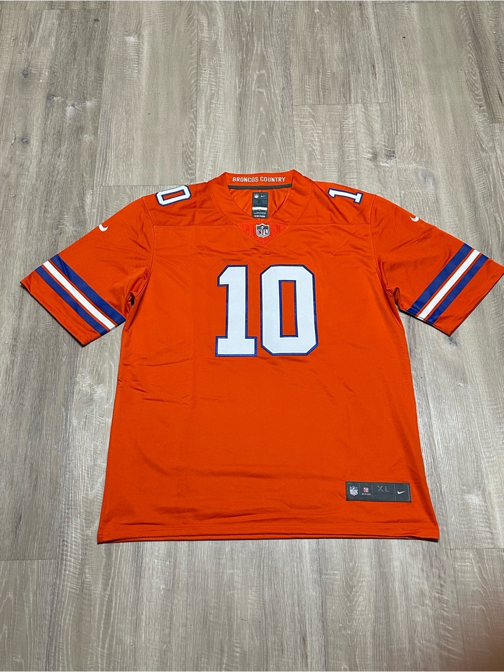 Bo Nix Orange Mens XL Jersey Broncos #10
